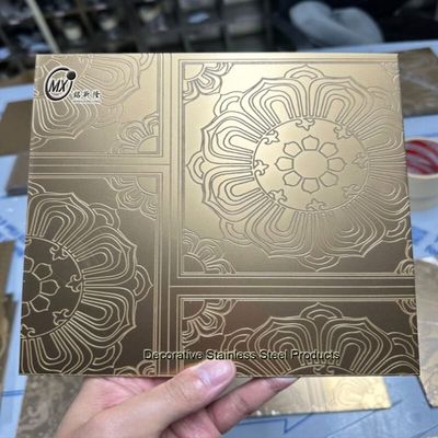 Guter Preis Edelstahlblech mit geätzter Oberfläche und PVD-Beschichtung für Design und Dekoration Online