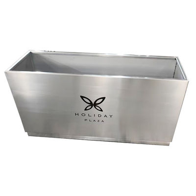 Foshan MXL Gold Silver Color 304 Outdoor Stainless Steel Planters For Urban Street Project