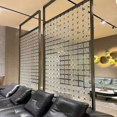 Color Glass 316L Construction Metal Stainless Steel Partition Screen For Dividers