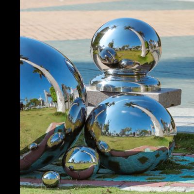 Garden Ornaments Customized  OEM ODM   Mirror  Hairline 201 304 Stainless Steel Metal Artwork  Sculpture Decoration