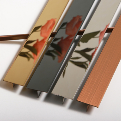 Ss430 T Shaped Stainless Steel Trim Strips 0.5mm To 1.5mm For Wall Ceilling