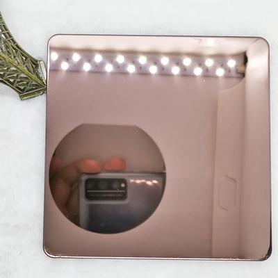 DIN 316L Colored Stainless Steel Sheet Brown 8K Mirror Finish