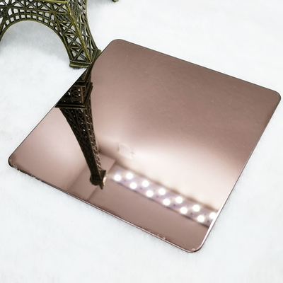 DIN 316L Colored Stainless Steel Sheet Brown 8K Mirror Finish