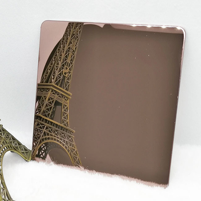DIN 316L Colored Stainless Steel Sheet Brown 8K Mirror Finish