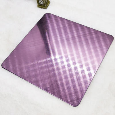Guter Preis Haarstrich-Rose Red Color Stainless Steel-Blatt-Wand-Dekoration des Grad-304 Quer- Online