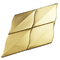 Blatt GBs SUS304 formte gesprengte Mosaik-Fliesen-Goldmetallische Backsplash-Perle