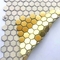 Haarstrichpoliergoldedelstahl-Hexagon Backsplash-Fliese für Küche ISO-LÄRM