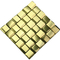 292x292mm Metall 3D kurvte Edelstahl-Mosaik-Fliesen, Wand-, diedekor PVD überzog