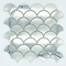 Shell Shape Metal Brushed Stainless-Stahlmosaik-Fliesen ASTM 304 305x305mm