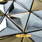 Edelstahl-Mosaik-Fliese des Kegel-3D dreieckige für silbernes Gold der Wand-Dekorations-JIS