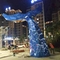 Wal-Fische, die Art Outdoor Stainless Steel Sculptures AISI ASTM 201 mit Licht modellieren