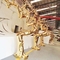 Stamm-geformter Spiegel polierte Edelstahl-Skulptur-Gold-PVD Titan-ODM