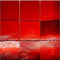 Chinesische rote gewundene Metallspiegel-Mosaik-Wand-Fliese 98 * 98MM quadratische Form