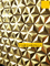 Sechseckige Goldmetallmosaik-Backsteinhaus-Badezimmer-Wand-Aufkleber-Hintergrund-Wand