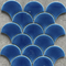 Südamerika blau grün himmelblau Farbe fächerförmige Muster Keramikmosaikfliese für Wanddekoration