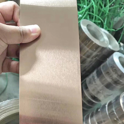 10mm To 609mm 304 SS Strip Coil Gold Hairline For Advertising Signboard