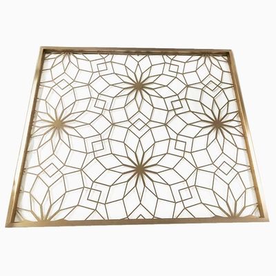 Guter Preis 5500mm Edelstahl-Schirm-Fach-Rose Gold Bronze Black-Linie Bürsten-Quadrat-malendes Blumen-Muster Online