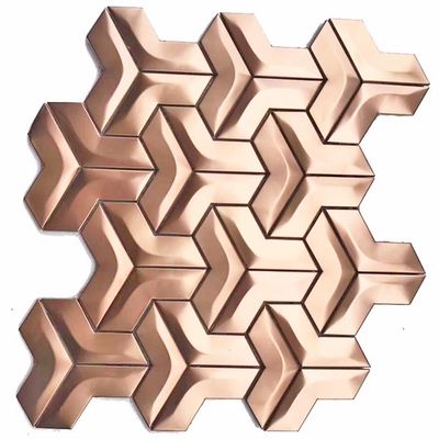 Guter Preis Badezimmer 304 polierte Rose Gold Mosaic Tiles Hairline AISI 201 beendete Online