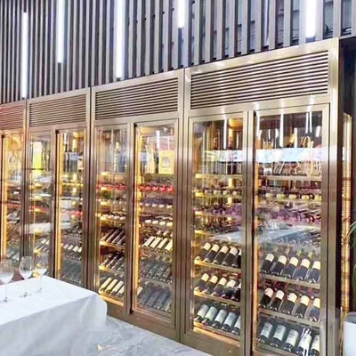 Weinpräsentationsregal Pvd-Beschichtung Titanschwarz Farbe Edelstahl Weinschrank