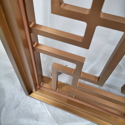 1.2m Rose Gold Aluminium Room Partition abgrifffest für Wohnzimmer