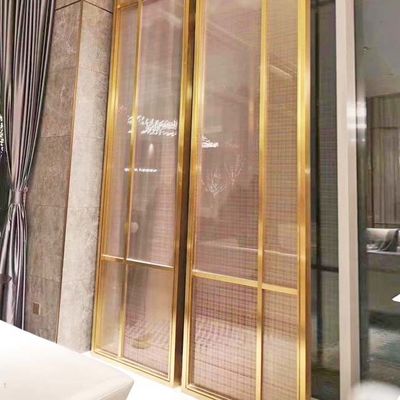 Guter Preis Verteilen Innenedelstahl-Schirm W450mm H2800mm dekorativen Metallplatten-Haarstrich Online