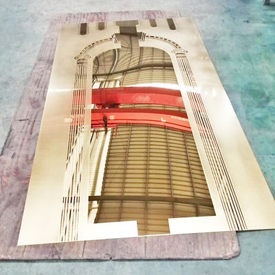 Guter Preis Klassische Art-teilweise Perle sprengte geätztes Spiegel-Farbedelstahlblech Online