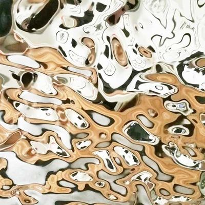 Guter Preis Kundenspezifisches Wasser-Kräuselungs-Spiegel-Edelstahlblech für Decken-Dekoration Online