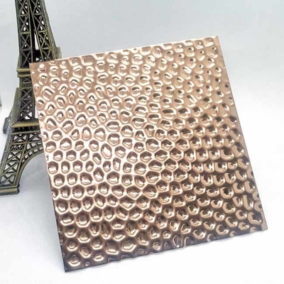 Prägeartige Bienenwabe Rose Gold Color Stainless Steels Blatt