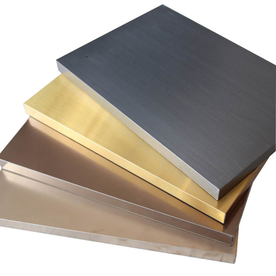 Gold Silber Blau Farbe 1.2MM 304 25MM Dicke Haarlinie gebürstete Honighalm Edelstahlplatte