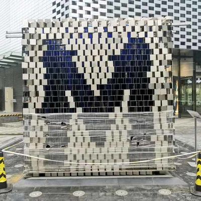 Guter Preis ODM Splend 304 Dekorativ gestaltete Edelstahlskulpturen M-Buchstaben-förmige Außenhofkunst Malerei Farbskulpturen Online