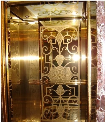 Wear Resistance Colored Stainless Steel Sheet Gold Etching Mirror Plate Hotel Decoration