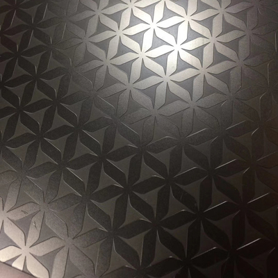 Deep Etched 2B Finish Mirror Polished Silver Gold Color Stainless Steel Sheet For Antique Wall Decoration
