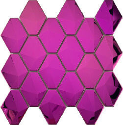 Guter Preis Metallmosaik-Badezimmer-Wand-Aufkleber 68*88 Diamond Cut Shaped Online