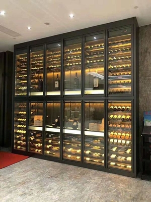 Luxus-moderne Weinschränke für das Wohnzimmer aus schwarzem Glas der Marke MINXINLONG