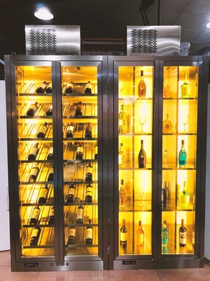Heiße Verkaufsweinkabinette der alkoholflaschen-Anzeigenregal-hohen Qualität mit niedrigem Preis