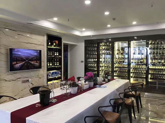 Guter Preis Hauptluxusedelstahl-Glas-Wein-Speicher-Kabinett-Kompressor-Wein-Kabinett Online