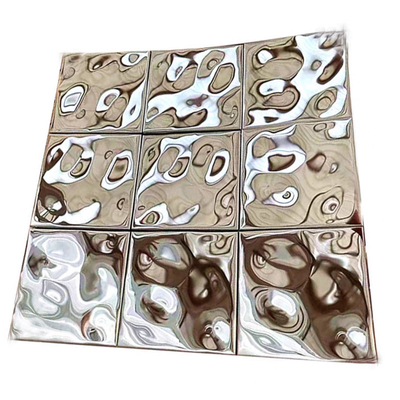 Luxuriöser schöner Wildwasser-Kräuselungs-Spiegel asphaltieren Edelstahl-Mosaik-Hintergrund-Wand-Fliesen