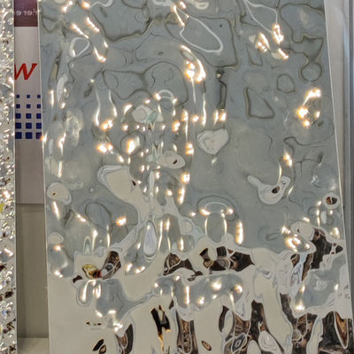Polished 304 Gold Silver Water Ripple Stainless Steel Honeycomb Panel For Hotel Interior