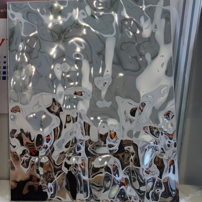 Rose Gold Spiegel 25MM Silber Große Wasserwelle PVD Farbe 304 Edelstahl Honigsaum-Blatt Deckenplatte Für Flughafen