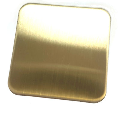Guter Preis Champagner Gold Farbe gebürstete Haarlinie Finish 201J1 Edelstahlblech mit Anti-Fingerprint Online