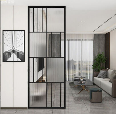 Guter Preis Leichtes Luxusglas aus Edelstahl Trennwand Wandgehärtetes einfaches Esszimmer Online