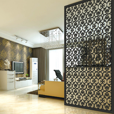 Fabrik Custom Farbe Schwarz Gold Bürsten Spiegel Modern 316L Edelstahl Raum Trennwände für Resort