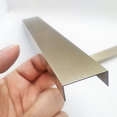 Farbe Gold Gebürstet U-Form 304 Edelstahl Fliesenleiste 12mm Für Hotel