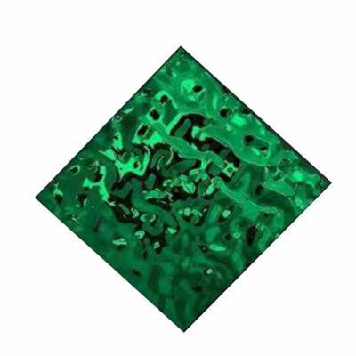 Grüne PVD-Farbe Edelstahlbleche Preis 304 Spiegel Wasser Wellenoberfläche Inoxbleche