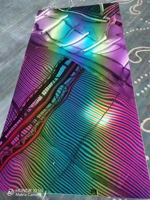 Guter Preis Mehrfarbiger Regenbogen Spiegel Kunstfarbiges Edelstahlblech 3,0 mm zur Dekoration Online