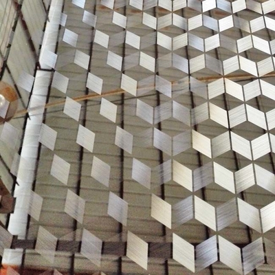 Graviertes Silber 8K Spiegel 3D Farbe Edelstahlblech für Aufzug Tür Schrank