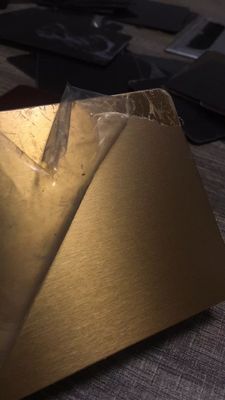 Guter Preis Gold Satin gebürstete farbige Edelstahlplatte in High-End-Hoteldekoration Online