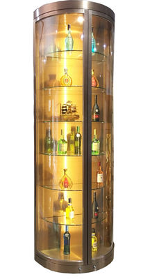 Guter Preis Restaurant Glas Weinlager Schrank Edelstahl Luxus Kühlschrank Whisky Display Rack Online