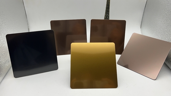 304 Gold Silber Schwarz Braun Farbe Maßgeschneiderte Fertig PVD beschichtet Edelstahlbleche für Innenarchitektur