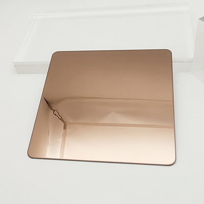 304 Edelstahlstreifen 3,0 mm PVD Farböfen Bronze Abendessen Spiegel 8K
